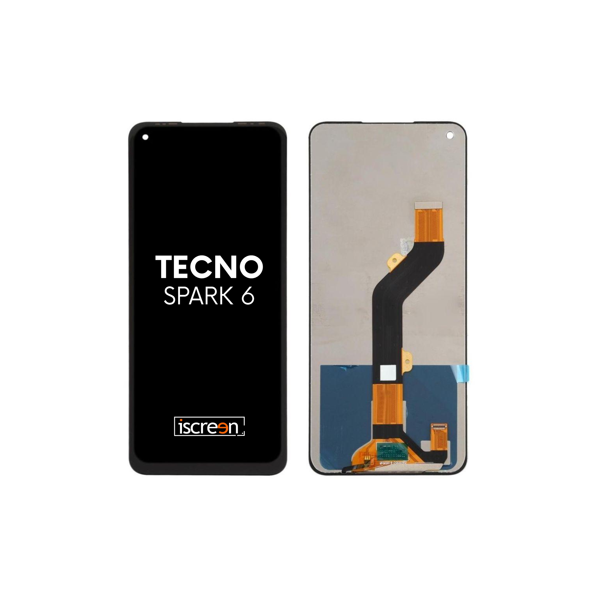 Original Tecno Spark 6 replacement Touch Screen for Tecno Spark 6-Black ...